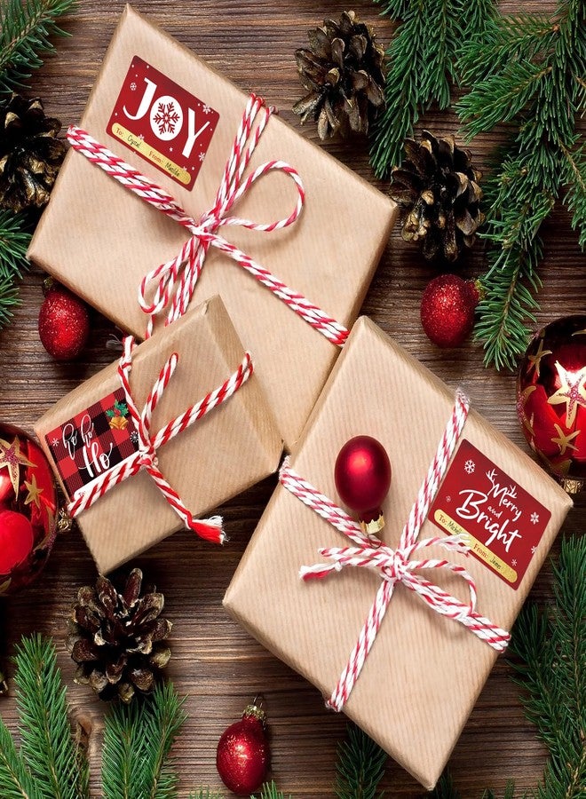 KINGLAKE Christmas Gift Tags Stickers,Xmas to from Christmas Name Tags Stickers,3x2 inch Large Christmas Labels Stickers,120Pcs Holiday Present Tags Labels Sticker for Envelope Seal Gift Wrapping - Image 4